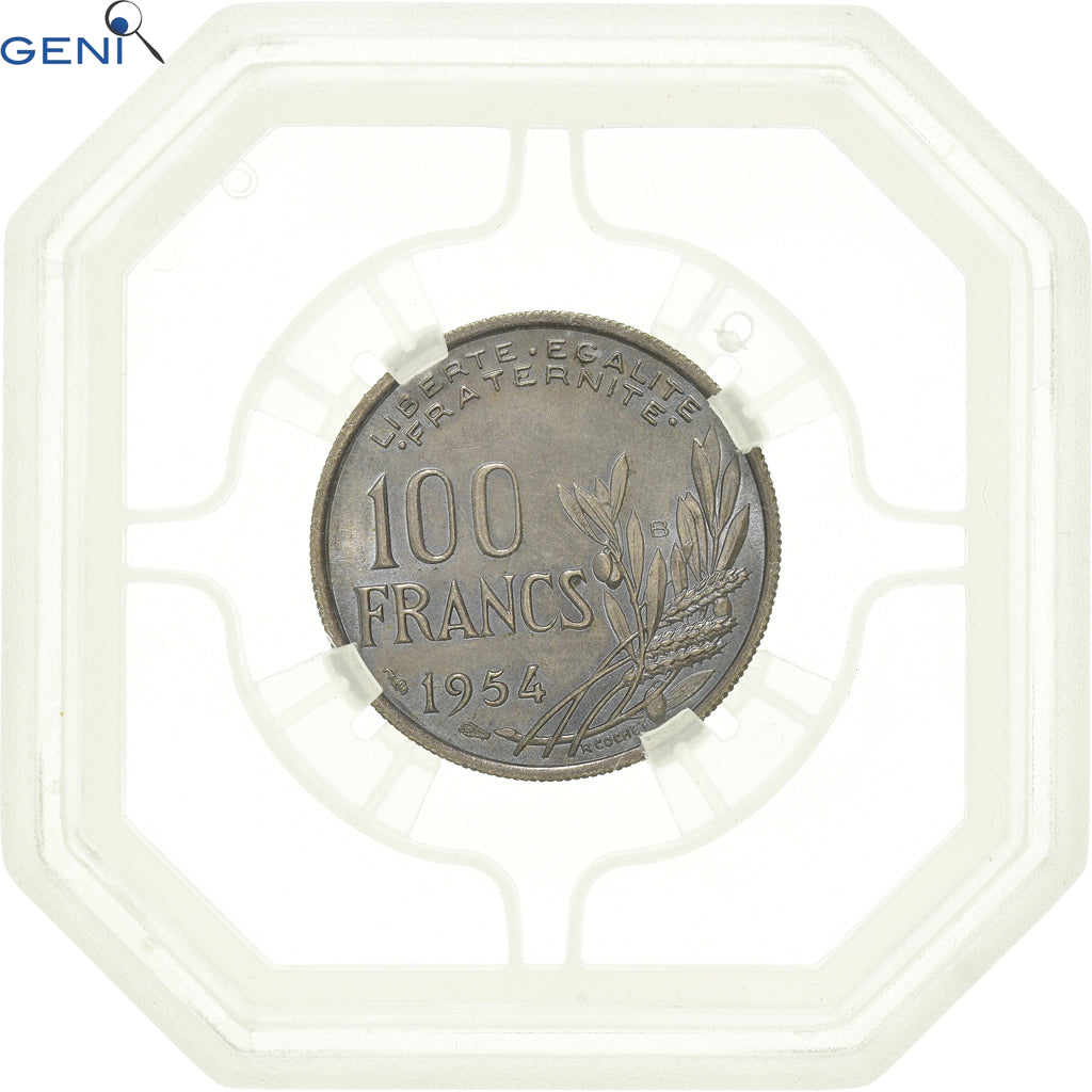 Monnaie, France, Cochet, 100 Francs, 1954, Beaumont - Le Roger, GENI, MS62
