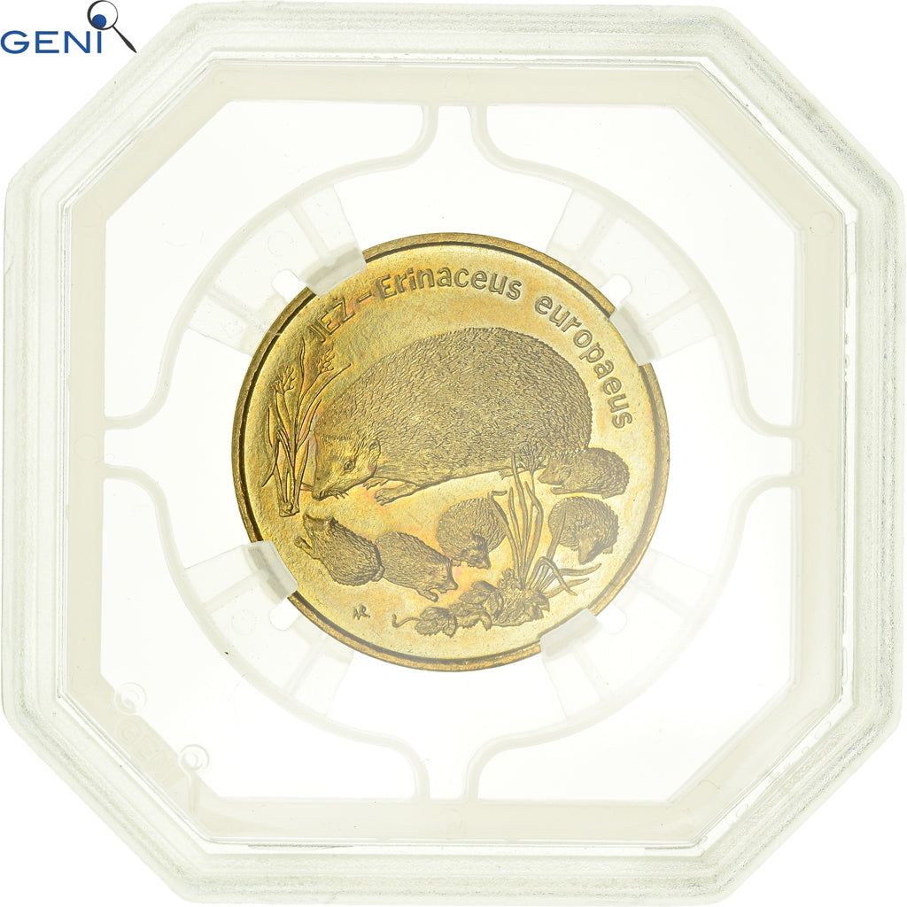 Moneda, Polonia, Erinaceus europaeus, 2 Zlote, 1996, Warsaw, GENI, MS66, FDC