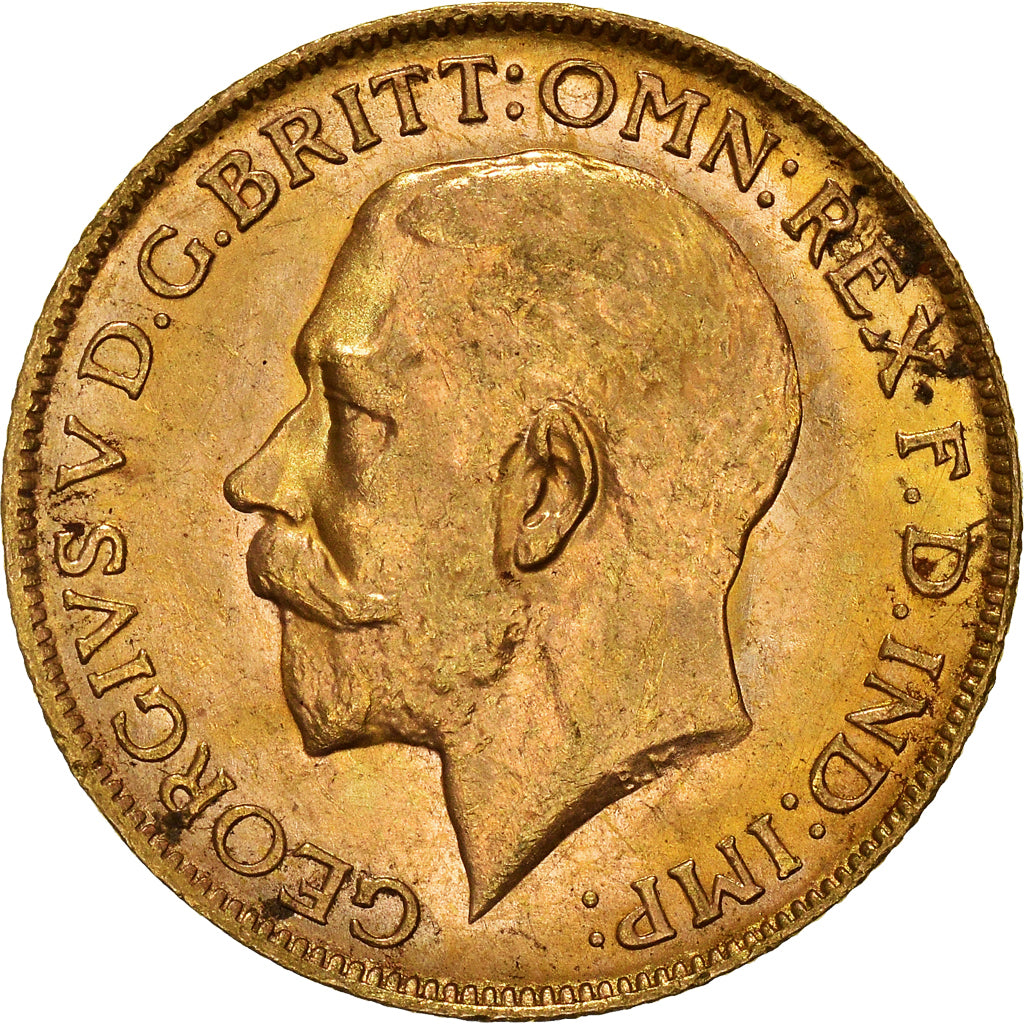 Coin, Australia, George V, Sovereign, 1921, Perth, AU(55-58), Gold, KM:29