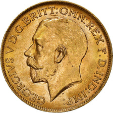 Coin, Australia, George V, Sovereign, 1922, Perth, MS(63), Gold, KM:29