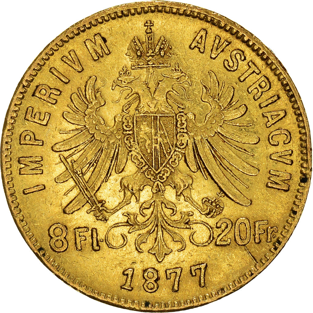 Monnaie, Autriche, Franz Joseph I, 8 Florins-20 Francs, 1877, Vienna, TTB+, Or