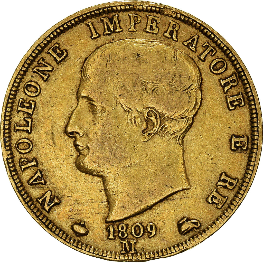Coin, ITALIAN STATES, KINGDOM OF NAPOLEON, Napoleon I, 40 Lire, 1809, Milan