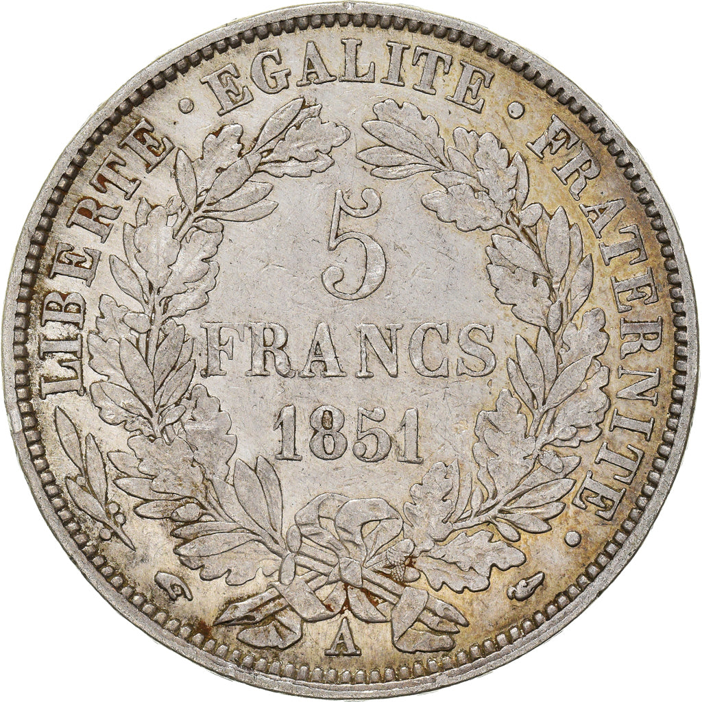 Monnaie, France, Cérès, 5 Francs, 1851, Paris, TTB, Argent, KM:761.1, Le