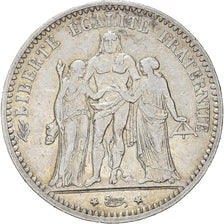 Coin, France, Hercule, 5 Francs, 1874, Bordeaux, EF(40-45), Silver, KM:820.2, Le