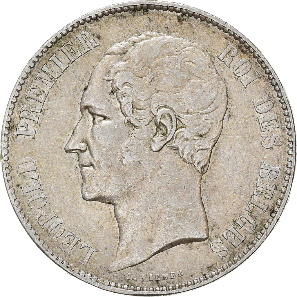 Münze, Belgien, Leopold I, 5 Francs, 5 Frank, 1849, S+, Silber, KM:17