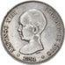 Coin, Spain, Alfonso XIII, 5 Pesetas, 1891, Madrid, VF(30-35), Silver, KM:689