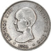 Munten, Spanje, Alfonso XIII, 5 Pesetas, 1891, Madrid, FR+, Zilver, KM:689