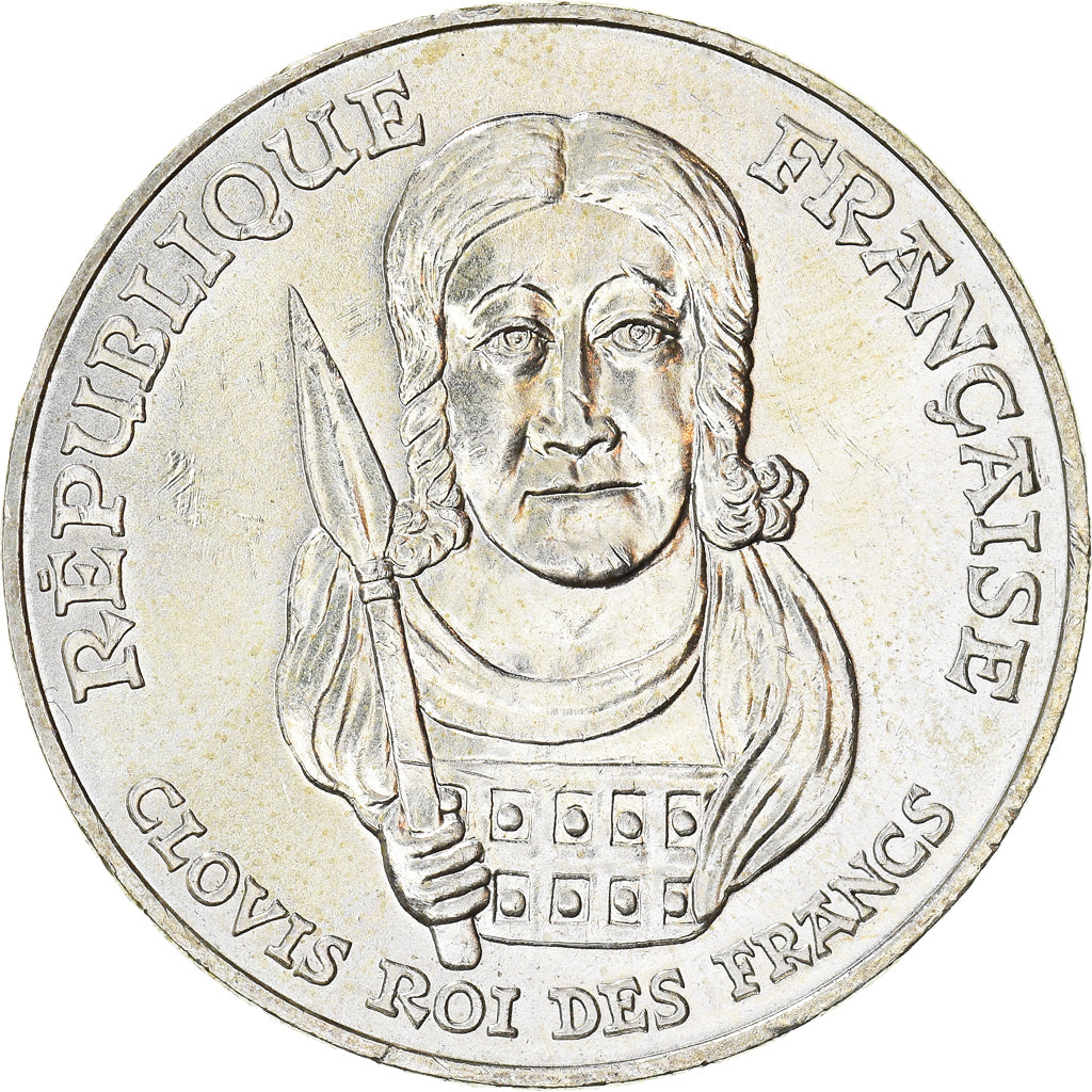 Coin, France, Clovis, 100 Francs, 1996, AU(55-58), Silver, KM:1180, Le