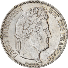 Moneta, Francia, Louis-Philippe, 5 Francs, 1834, Perpignan, MB+, Argento
