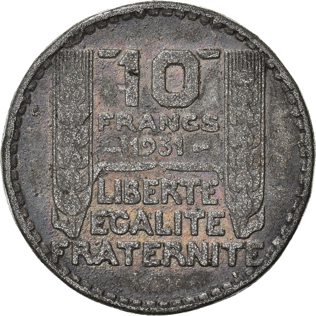 Munten, Frankrijk, Turin, 10 Francs, 1931, Paris, Contemporary forgery in tin
