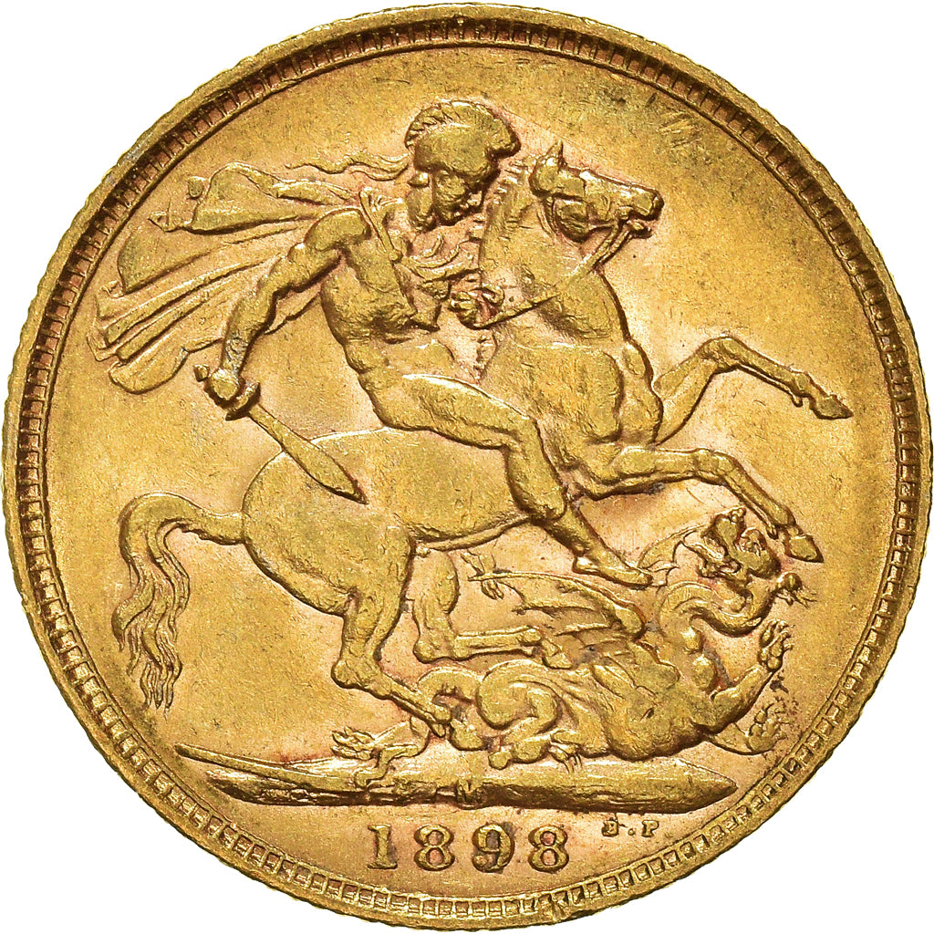 Moeda, Austrália, Victoria, Sovereign, 1898, Melbourne, AU(50-53), Dourado