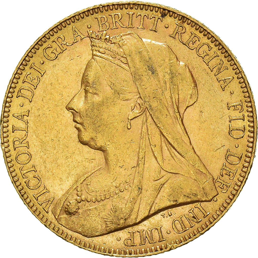 Coin, Australia, Victoria, Sovereign, 1900, Perth, AU(55-58), Gold, KM:13