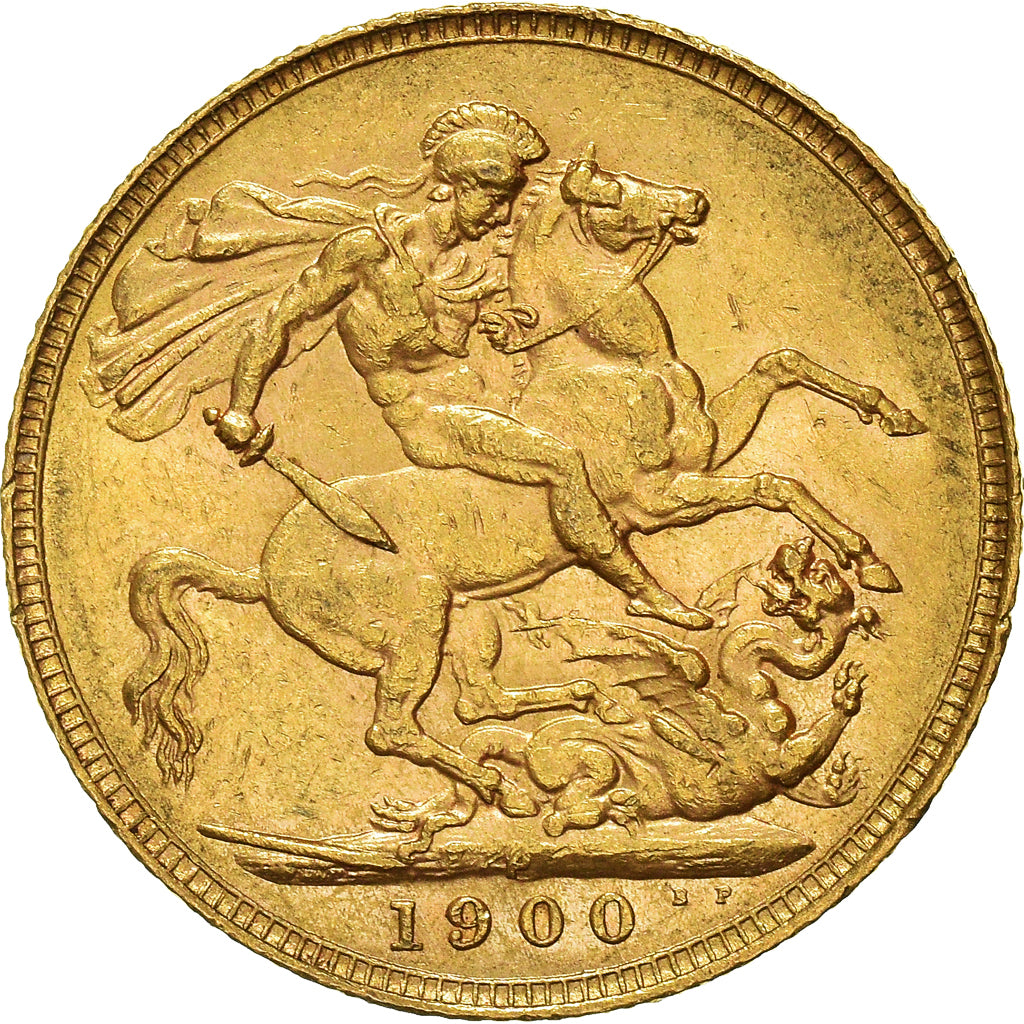 Coin, Australia, Victoria, Sovereign, 1900, Perth, AU(55-58), Gold, KM:13