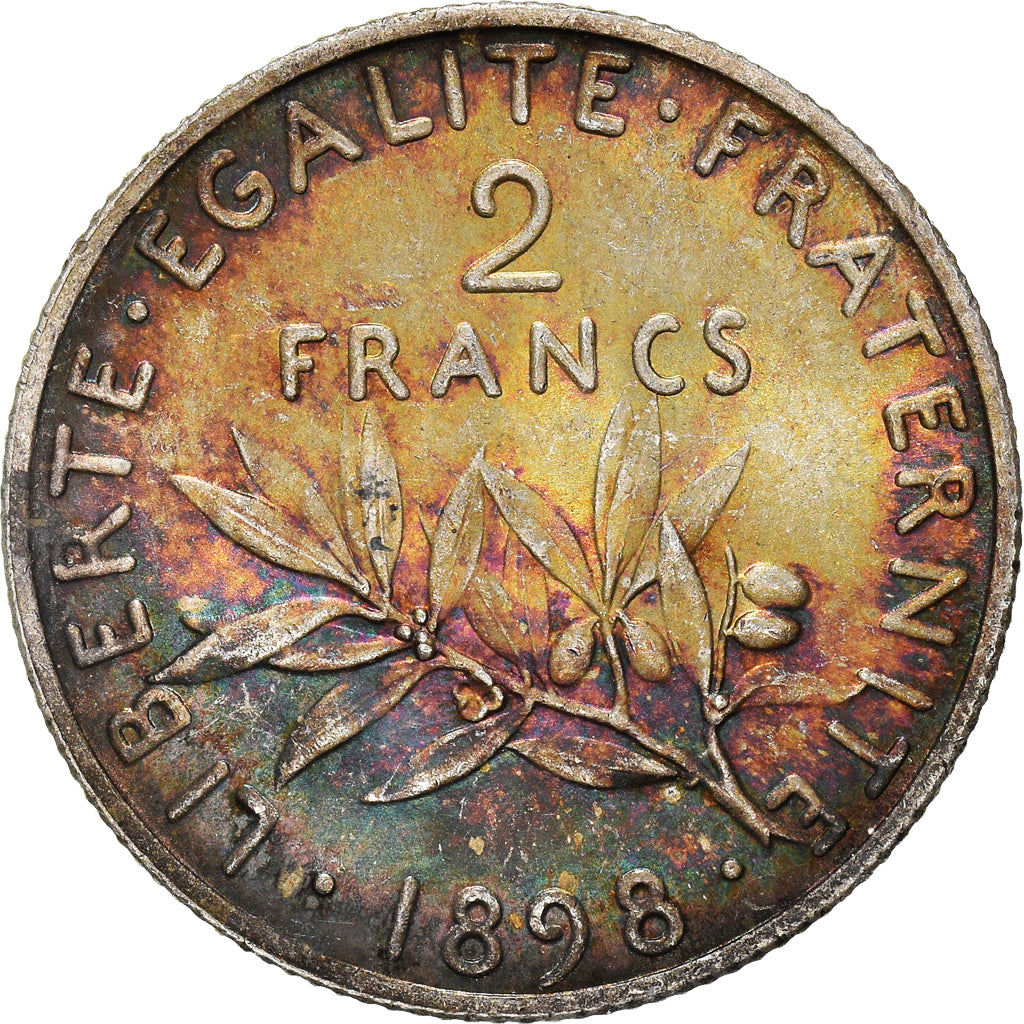 Monnaie, France, Semeuse, 2 Francs, 1898, Paris, SPL, Argent, KM:845.1, Le