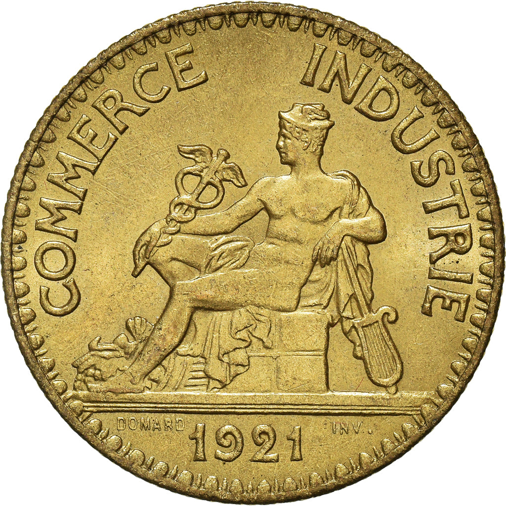 Coin, France, Chambre de commerce, 2 Francs, 1921, Paris, MS(60-62)