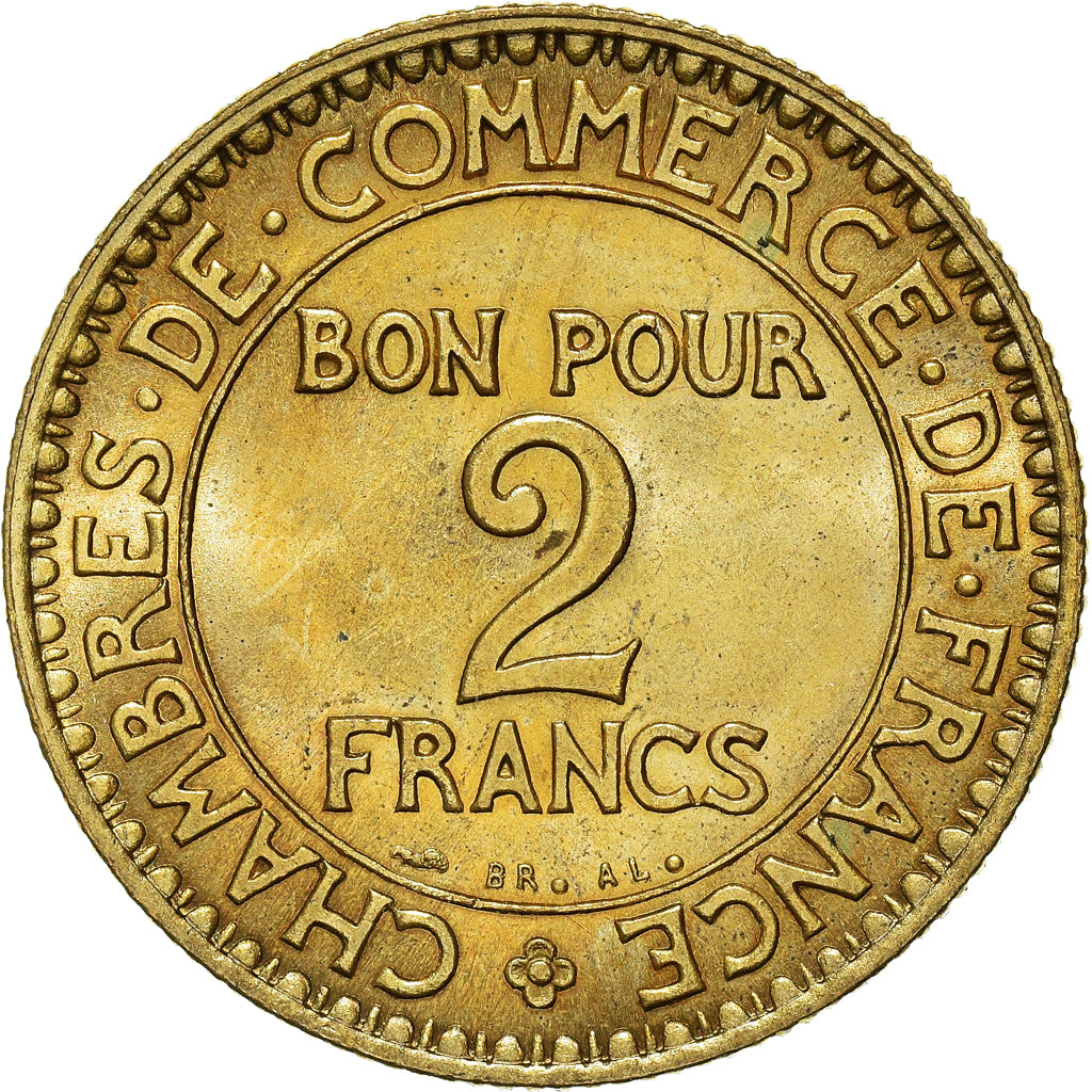 Moneta, Francia, Chambre de commerce, 2 Francs, 1921, Paris, SPL