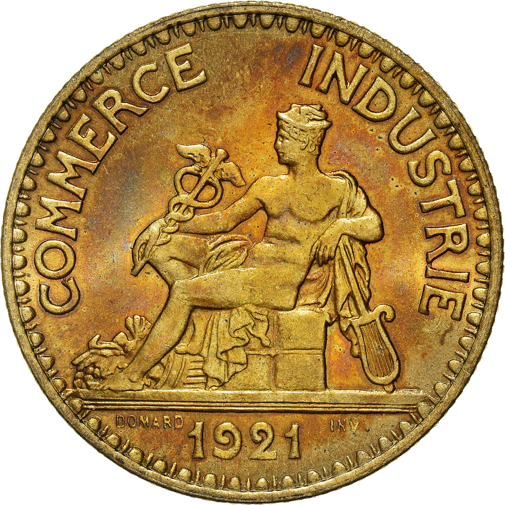 Moneta, Francia, Chambre de commerce, 2 Francs, 1921, Paris, FDC