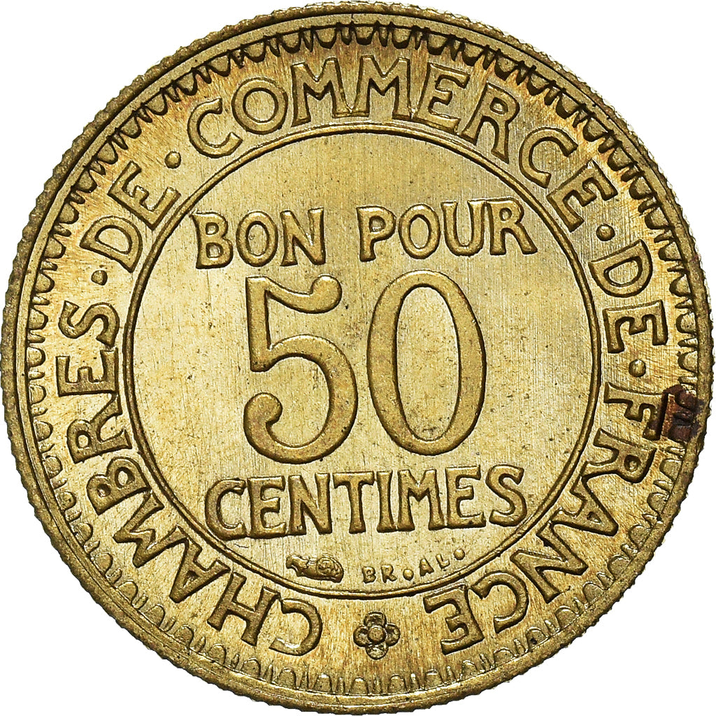 Monnaie, France, Chambre de commerce, 50 Centimes, 1922, Paris, SPL+