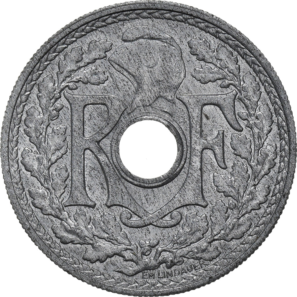 Moneda, Francia, Lindauer, 20 Centimes, 1945, EBC+, Cinc, KM:907.1, Le