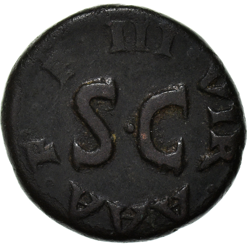 Coin, Augustus, Quadrans, 9 BC, Rome, EF(40-45), Copper, RIC:421