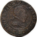 Coin, France, Henri III, Double Tournois, 1588, Saint-Lô, VF(20-25), Copper
