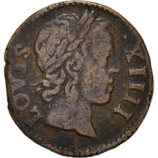 Münze, Frankreich, Louis XIV, Denier Tournois, 1649, Paris, S+, Kupfer
