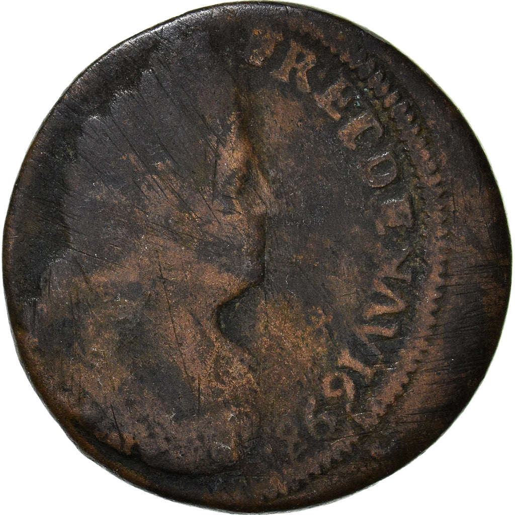 Munten, Frankrijk, Louis XIV, Liard de France au buste âgé, troisième type