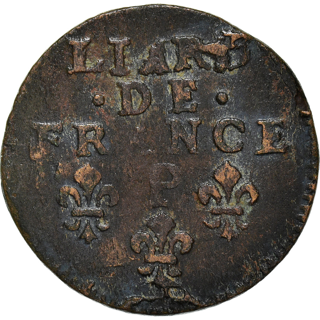 Coin, France, Louis XIV, Liard de France au buste âgé, troisième type, Liard