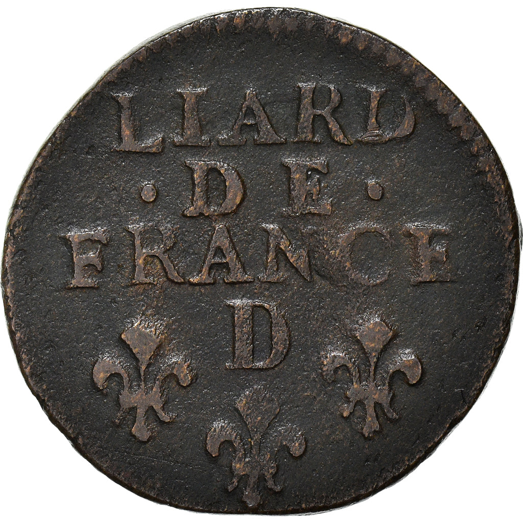 Moneta, Francia, Louis XIV, Liard de France au buste âgé, troisième type