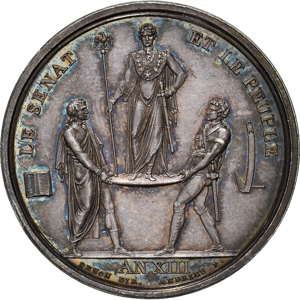 France, Médaille, Napoleon I, Le Sacre de Napoléon Bonaparte, An XIII (1804)
