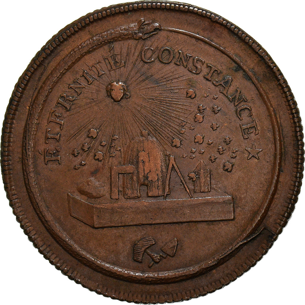 France, Token, Franc-Maçonnerie, Orient de Saint-Quentin, EF(40-45), Copper