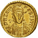 Coin, Zeno, Solidus, Constantinople, AU(55-58), Gold, RIC:910