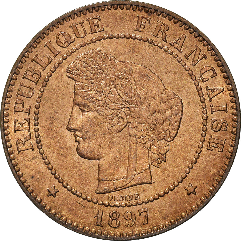 Münze, Frankreich, Cérès, 5 Centimes, 1897, Paris, UNZ+, Bronze, KM:821.1, Le