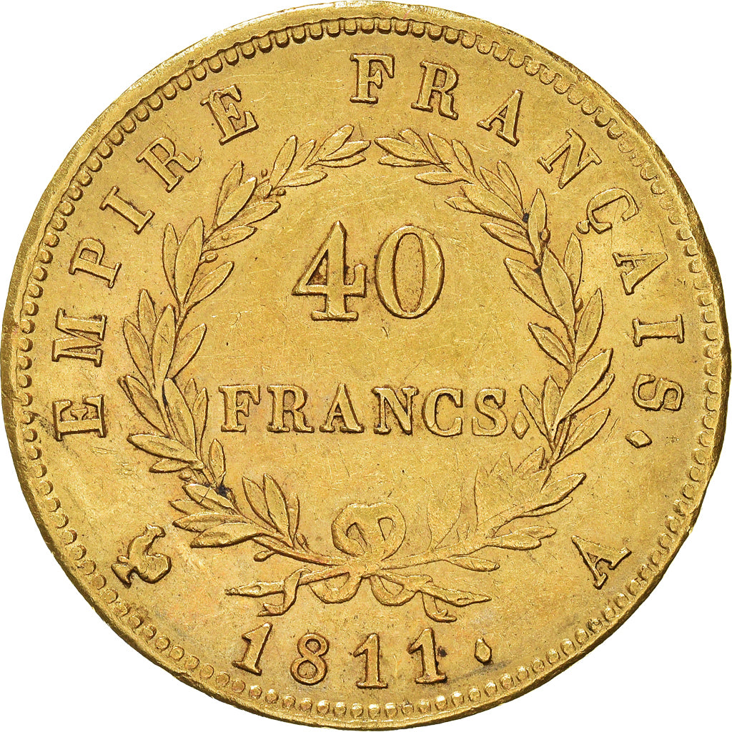 Münze, Frankreich, Napoléon I, 40 Francs, 1811, Paris, SS, Gold, KM:696.1, Le