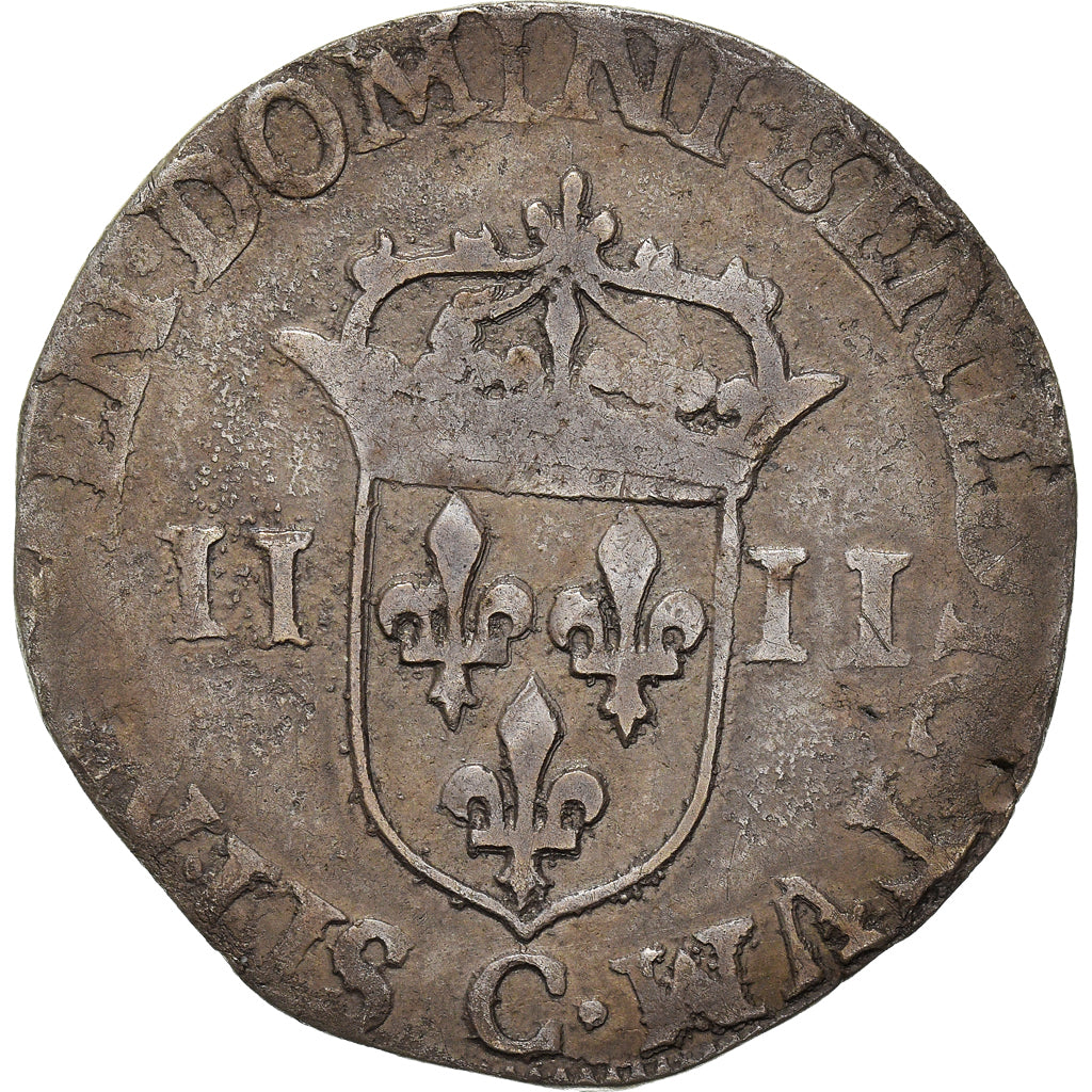 Munten, Frankrijk, Louis XIII, 1/4 d'écu à la croix de face, 1617, Saint-Lô