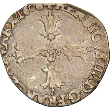 Coin, France, Henri IV, 1/8 d'écu à la croix feuillue de face, 1608, Bayonne