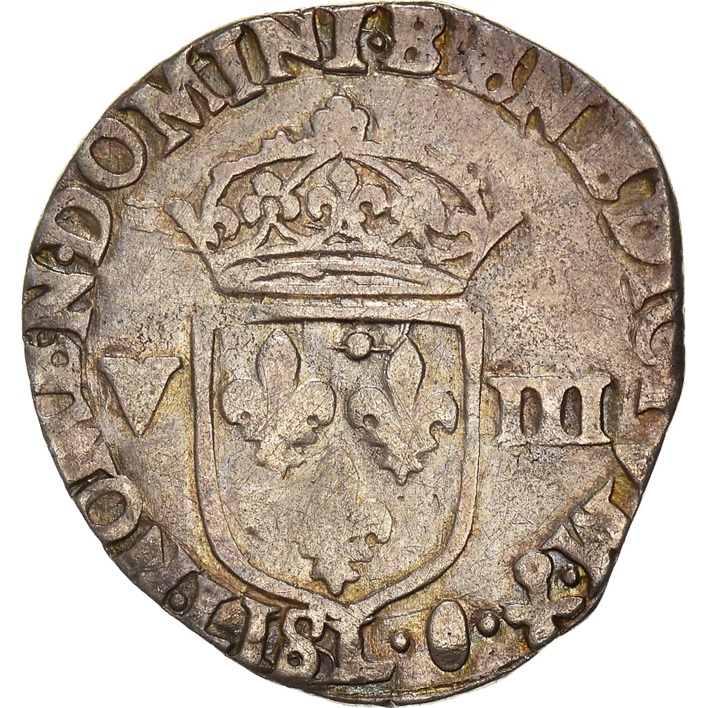 Coin, France, Henri IV, 1/8 d'écu à la croix feuillue de face, 1608, Bayonne