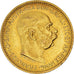 Moeda, Áustria, Franz Joseph I, 10 Corona, 1911, Vienna, AU(55-58), Dourado