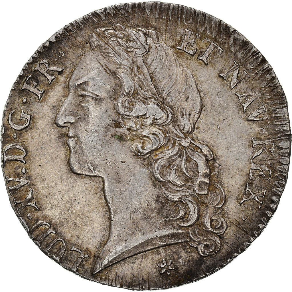 Moneta, Francia, Louis XV, Écu au bandeau, 1747, Caen, BB, Argento, Gadoury:322