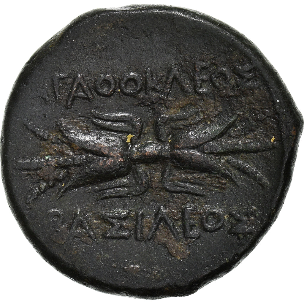 Coin, Sicily, Agathokles, Hemilitron, 317-289 BC, Syracuse, EF(40-45), Bronze