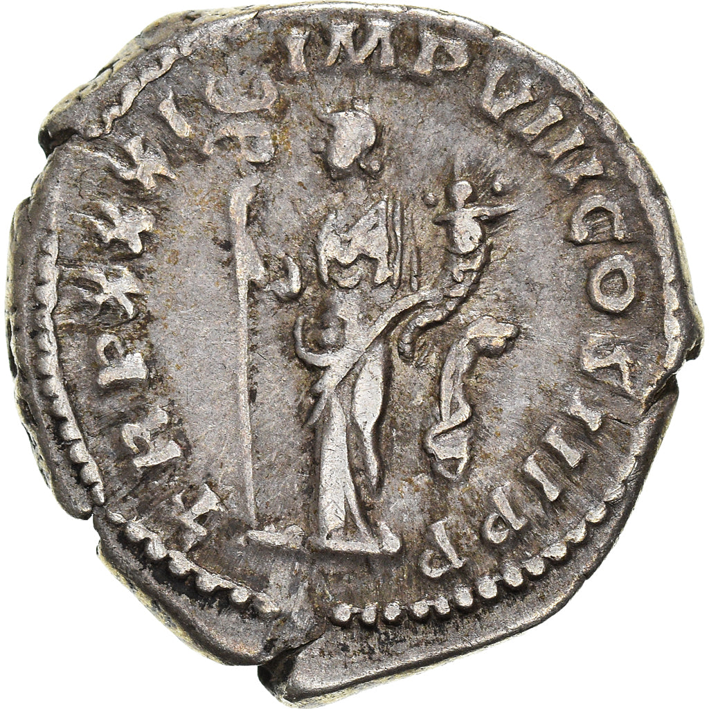 Coin, Marcus Aurelius, Denarius, 177, Rome, EF(40-45), Silver, RIC:377 var.