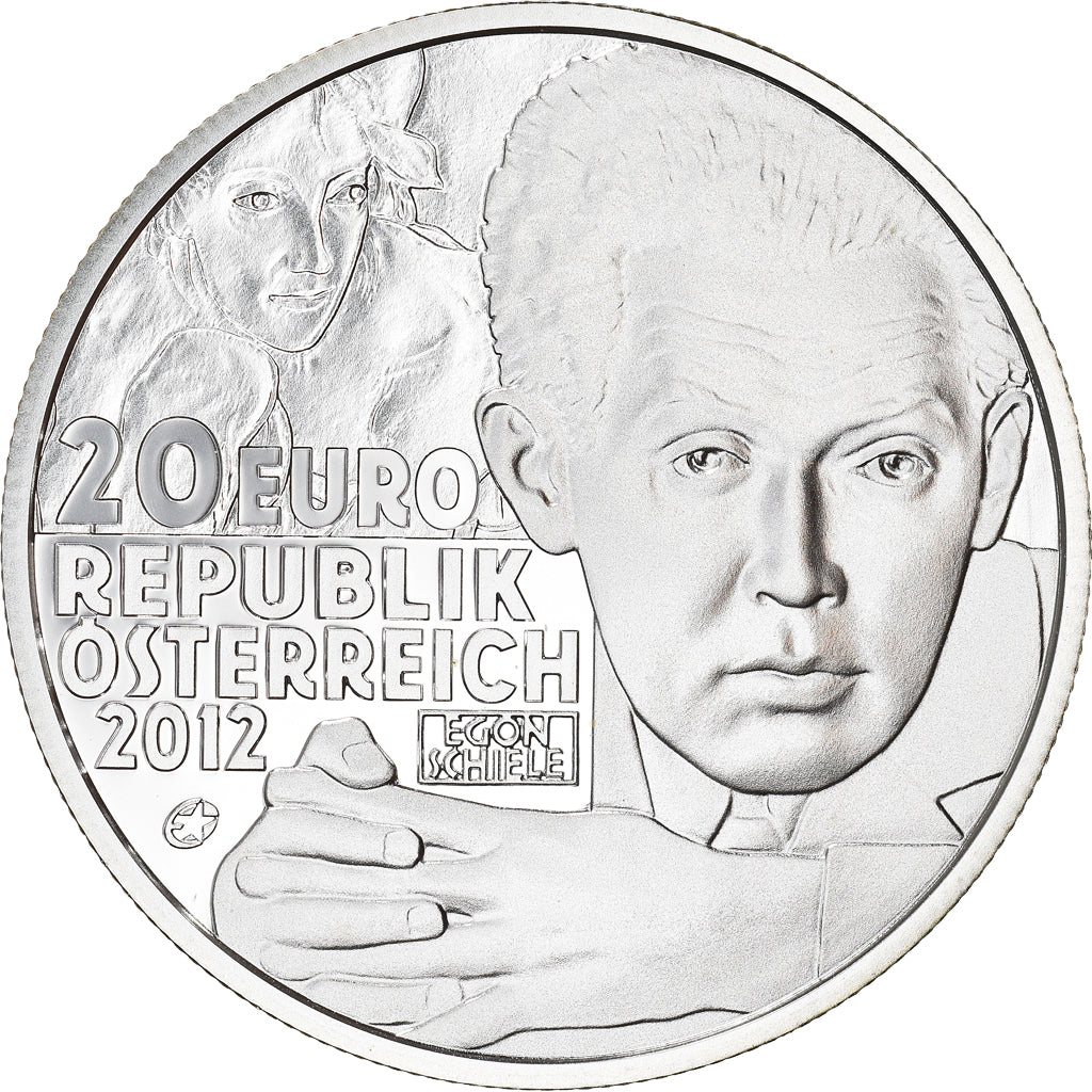 Austria, 20 Euro, 2012, Vienna, Egon Schiele, MS(65-70), Silver, KM:3209