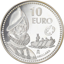 Spain, 10 Euro, 2011, Madrid, Francisco de Orellana, MS(65-70), Silver, KM:1248