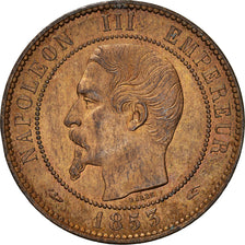 Münze, Frankreich, Napoleon III, 10 Centimes, 1853, Paris, VZ, Bronze