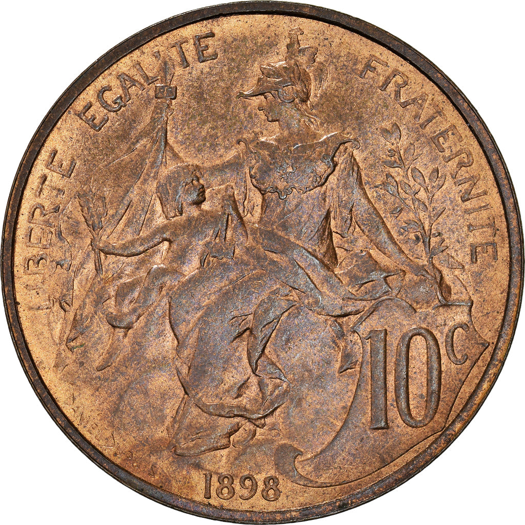 Coin, France, Dupuis, 10 Centimes, 1898, Paris, AU(55-58), Bronze, KM:843, Le