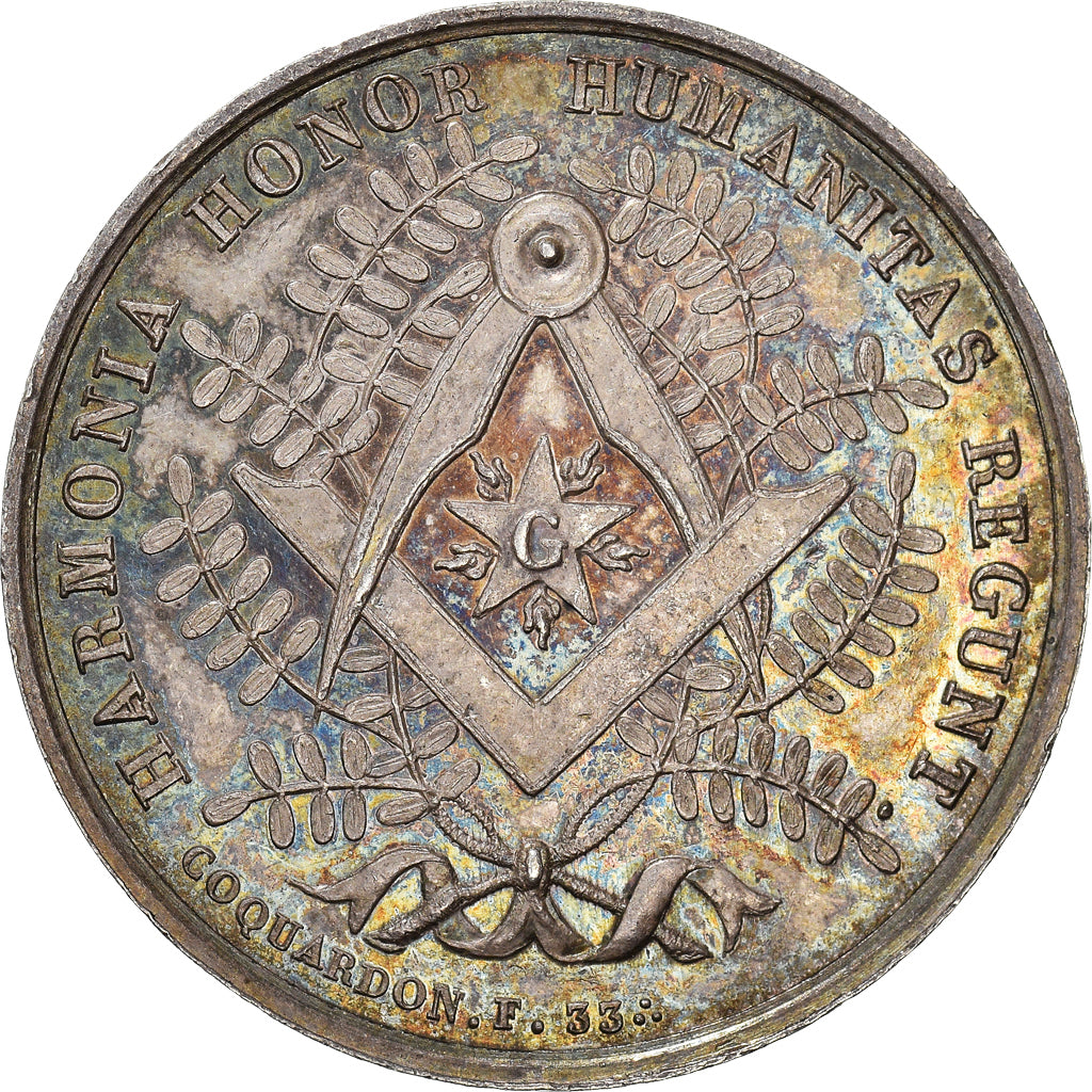 France, Token, Franc-Maçonnerie, Le Havre, Coquardon, MS(63), Silver
