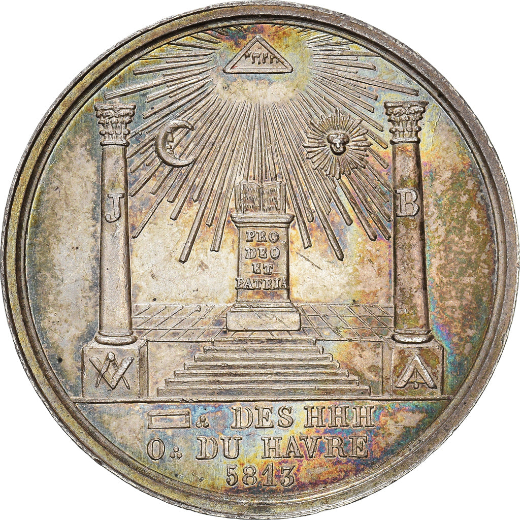 France, Token, Franc-Maçonnerie, Le Havre, Coquardon, MS(63), Silver