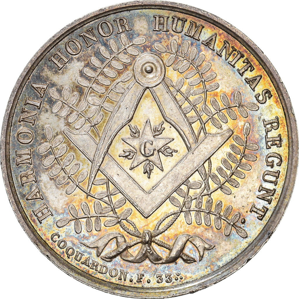 France, Token, Franc-Maçonnerie, Le Havre, Coquardon, MS(63), Silver
