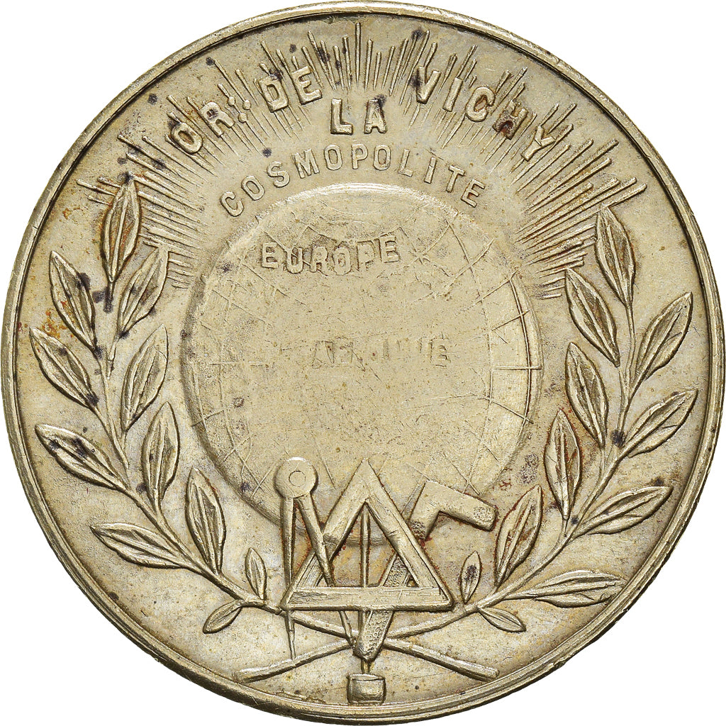 Francia, Token, Franc-Maçonnerie, Orient de V*chy, Micot, BB+, Bronzo