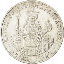 GERMANY - FEDERAL REPUBLIC, 10 Mark, 1990, Stuttgart, KM #174, AU(50-53),...